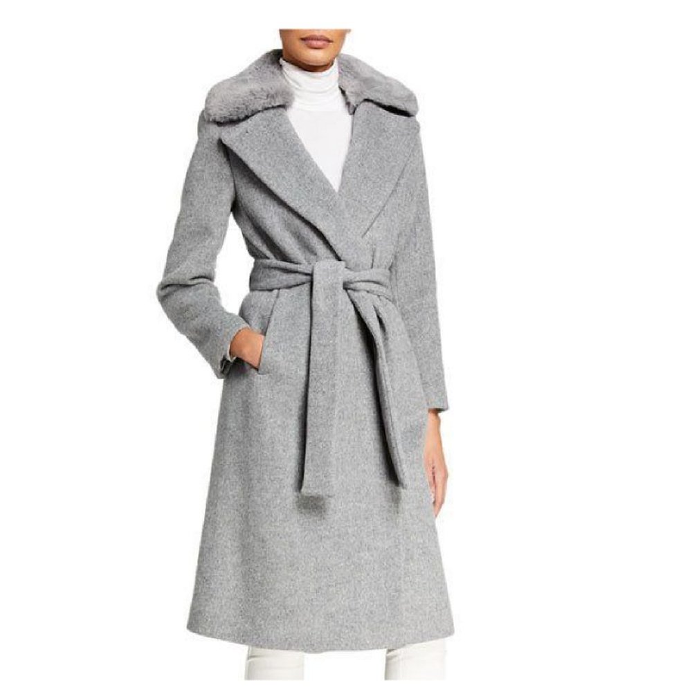 Club Monaco Baylee Coat with Faux-Fur Collar